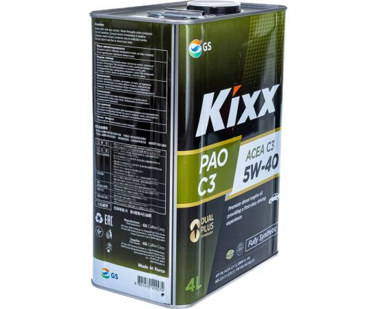 Моторное масло KIXX PAO 5W40, синтетическое, 4 л L209244TE1 – изображение 3