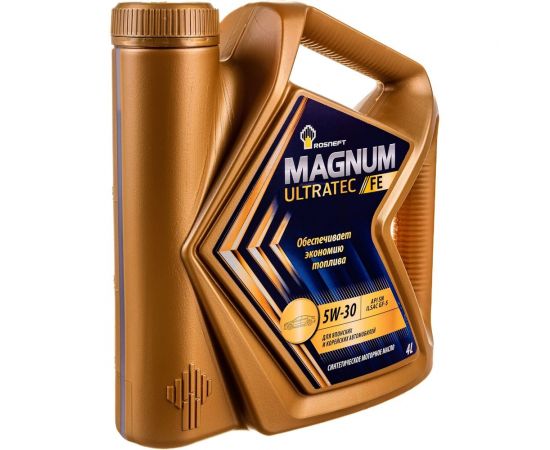 Моторное масло РОСНЕФТЬ Magnum Ultratec FE 5W-30 SN-CF синт. кан. 4 л 40816342 – изображение 5