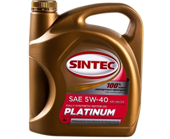 Масло синтетическое Sintec Platinum 4 л, 5W-40, SN/CF 801941 