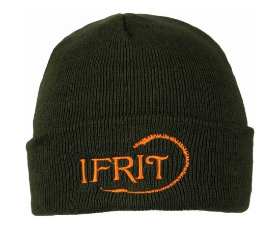 Шапка с отворотом Ifrit Ran двойная вязка, акрил, хаки Ш-470-1 