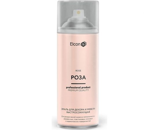 Аэрозольная краска Elcon для мебели, для декора, для металла, для пластика, для керамики, для стекла, для гипса, быстросохнущая, акриловая, роза, 520 мл 00-00462449 