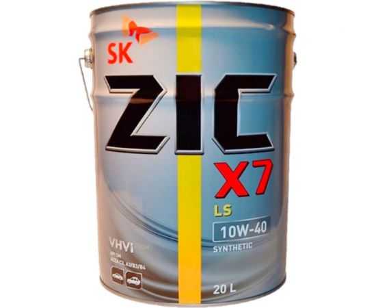 Масло синтетическое (X7 LS; 10w40; SN/CF; 20 л; A3/B3, A3/B4, C3) для легковых авто ZIC 192620 