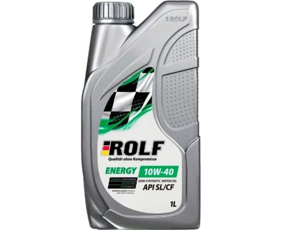 Моторное полусинтетическое масло Rolf Energy SAE 10W-40, API SL/CF, 1л пластик 322424 