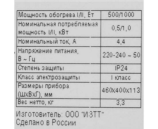 Электрический конвектор Ballu Ettore BEC/ETER-1000 НС-1135153 – изображение 11