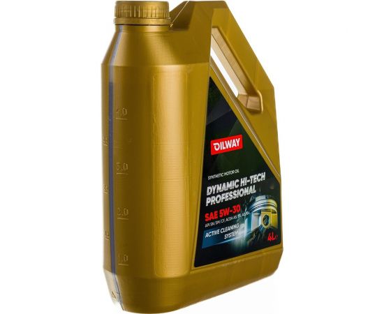 Моторное синтетическое масло OILWAY Dynamic Hi-Tech Professional 5W-30, API SN/CF, 4 л 4670030170026 – изображение 2