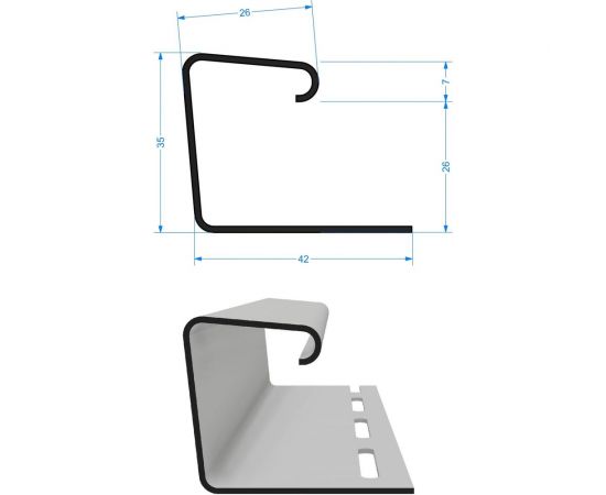 Профиль J26 Docke графитовый PFUP-1194 – изображение 2