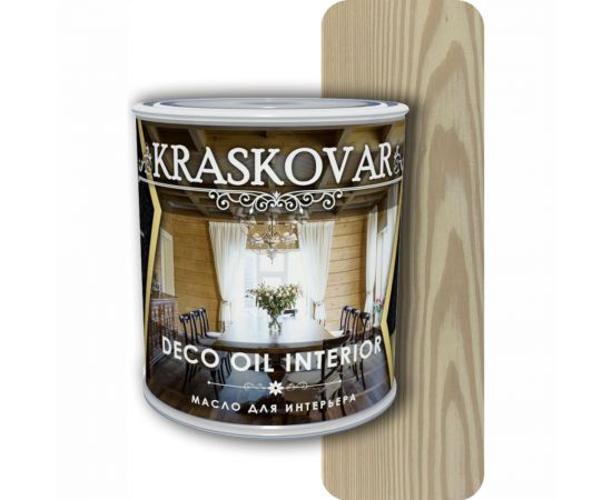 Масло для интерьера Kraskovar Deco Oil Interior белый 0,75л 1090 – изображение 2