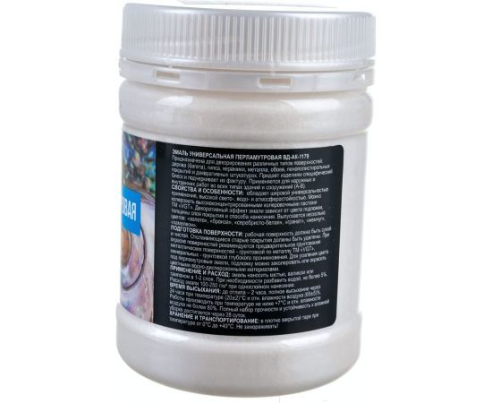 Универсальная эмаль VGT ВД АК 1179 перламутровая серебристо-белая 0,23 кг 11601924 – изображение 2