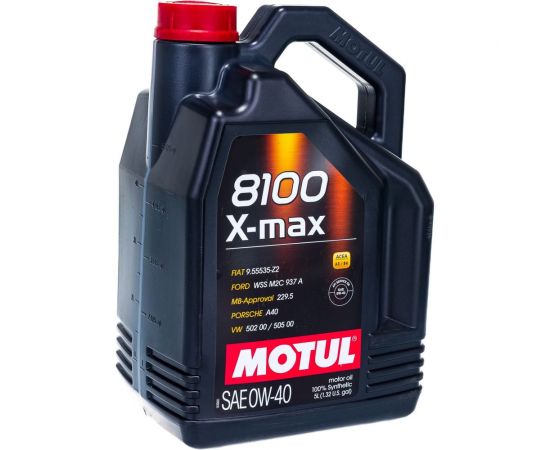 Синтетическое масло 8100 X-max SAE 0W40 5л MOTUL 104533 – изображение 3