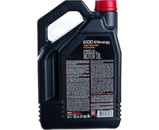 Моторное масло 6100 SYN-NERGY 5W40 4 л MOTUL 107978 – изображение 4