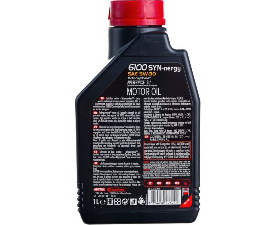 Моторное масло 6100 SYN-NERGY 5W30 1 л MOTUL 107970 – изображение 4