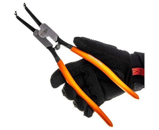 Профессиональный съемник для стопорных колец HARDEN внешний, изогнутые губки, 330 мм. 560511 – изображение 4