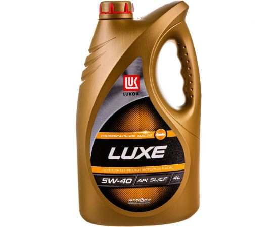 Моторное масло Лукойл ЛЮКС полусинтетическое SAE 5W-40, API SL/CF, 4 л 19190 