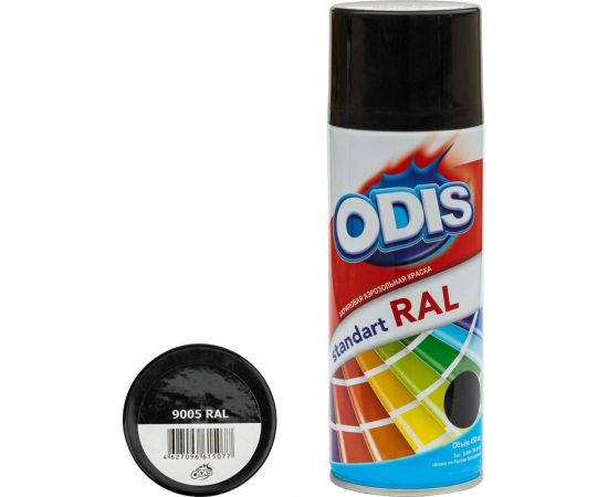 Краска-спрей ODIS standart RAL черный янтарь 9005ral 