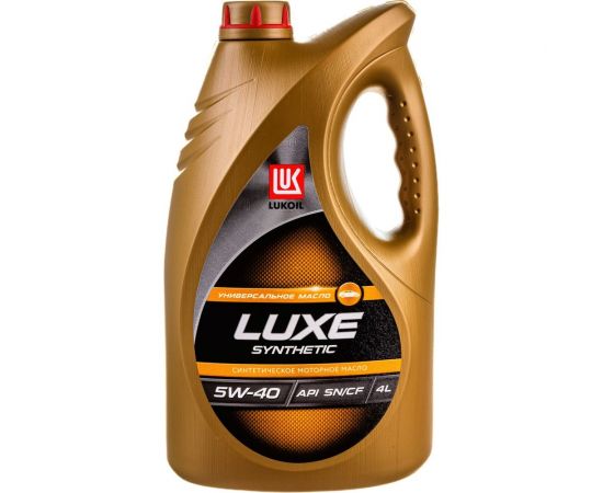 Моторное масло Лукойл ЛЮКС синтетическое SAE 5W-40, API SN/CF, 4 л 207465 