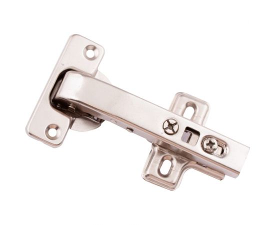 Угловая мебельная петля click с доводчиком 180 град. с ответной планкой Element белый цинк 2 шт 553780 