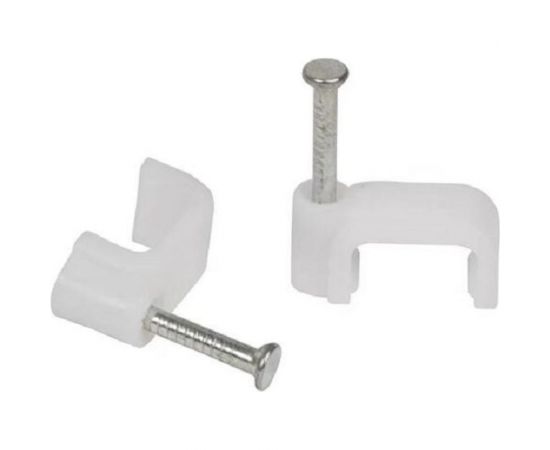 Скоба для кабеля HLT плоская, 10 мм, уп. 100 шт. 4670042796399 