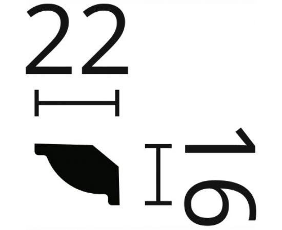 Карниз потолочный WALLSTYL (2000х22х16 мм) NMC WT7 – изображение 2