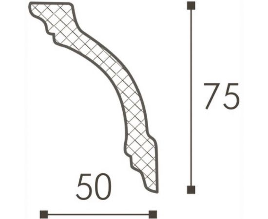 Карниз потолочный WALLSTYL (2000х50х75 мм) NMC WT14 – изображение 2
