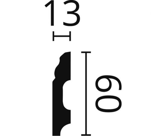 Плинтус напольный WALLSTYL (2000х60х13; белый) NMC FB1 – изображение 2