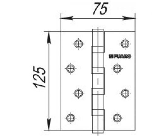 Универсальная петля Fuaro 4BB/BL 125x75x2,5 AB бронза БЛИСТЕР 30991 – изображение 2