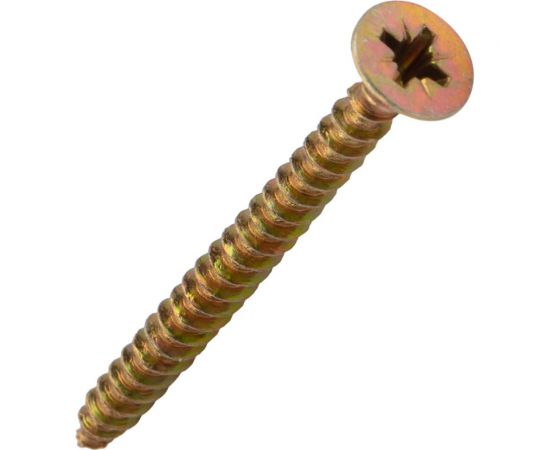 Универсальный саморез KRANZ 5x60, желтый цинк, 10 шт. 1111-0560-4 – изображение 2