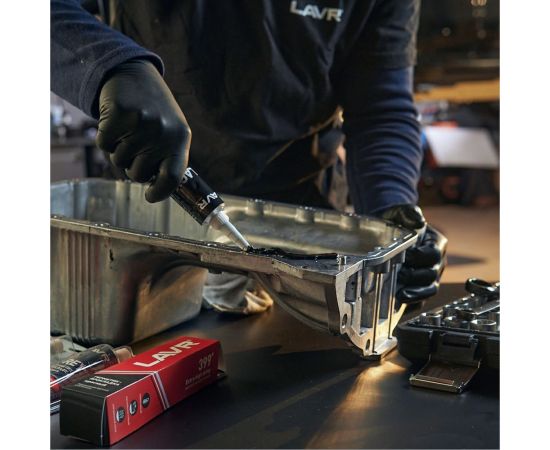 Герметик-прокладка LAVR черный, высокотемпературный, 85 г Ln1738 – изображение 2