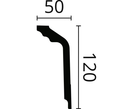 Карниз потолочный NOMASTYL (2000х50х120 мм) NMC GT – изображение 2