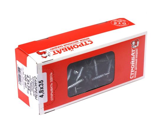 Кровельные саморезы с буром Стройбат 4,8x35 темно-зеленый 100 шт. 203621 – изображение 2