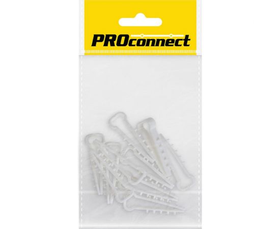 Нейлоновый дюбель-хомут PROCONNECT 5-10, белый, прямоугольный, 10 шт. 07-4611-9 – изображение 2