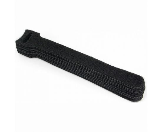 Хомуты-липучки Cablexpert на основе ленты Velcro 110x11 мм, черные, 12 шт. VT-110x11BK – изображение 2