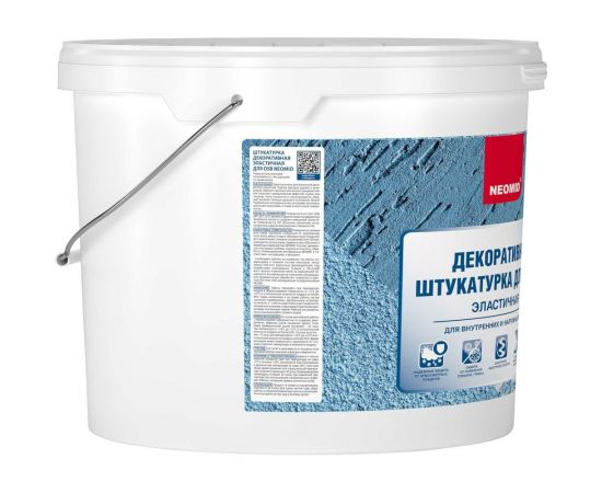 Штукатурка декоративная эластичная для плит OSB ""Короед"" (16 кг; светло-зелёный) Neomid Н-Короед-16/све – изображение 3