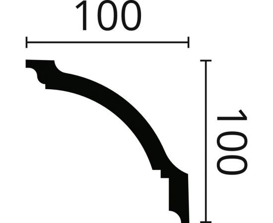 Карниз потолочный NOMASTYL (2000х100х100 мм) NMC GP – изображение 3