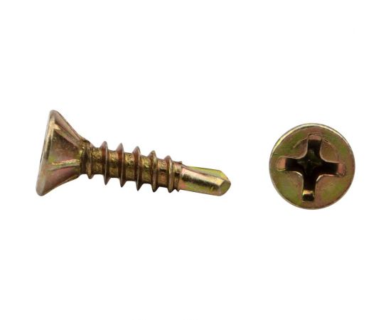 Оконный саморез KRANZ сверло 3,9x16, желтый цинк, 1000 шт. KR-01-3722-002 – изображение 4