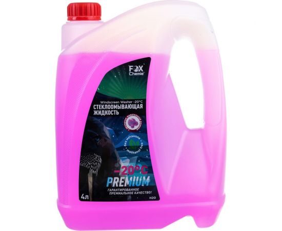Стеклоомывающая жидкость Fox chemie -20 C с ароматом Бабл Гам, 4 л Н20 – изображение 4