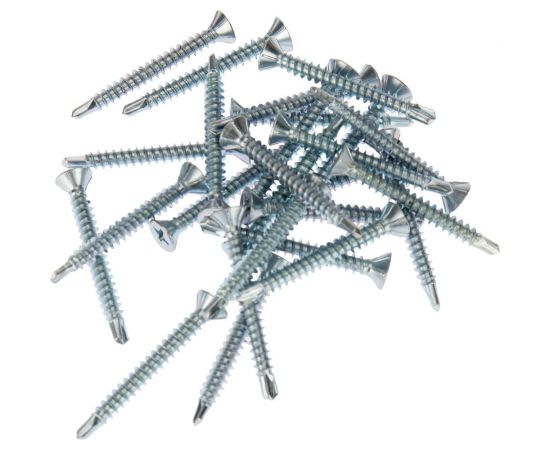 Оконный саморез KRANZ сверло 3,9x35, белый цинк, 500 шт. KR-01-3722-0013 – изображение 4