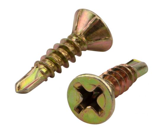 Оконный саморез KRANZ сверло 3,9x16, желтый цинк, 1000 шт. KR-01-3722-002 – изображение 5