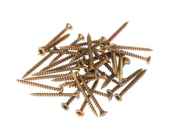 Универсальный саморез KRANZ 3,5x35, желтый цинк, 25 шт. 1111-3535-5 – изображение 5