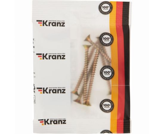 Универсальный саморез KRANZ 5x60, желтый цинк, 10 шт. 1111-0560-4 – изображение 6