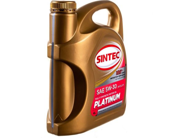 Моторное масло Sintec 5W-30 Platinum SL/CF, 4 л, синтетическое – изображение 6
