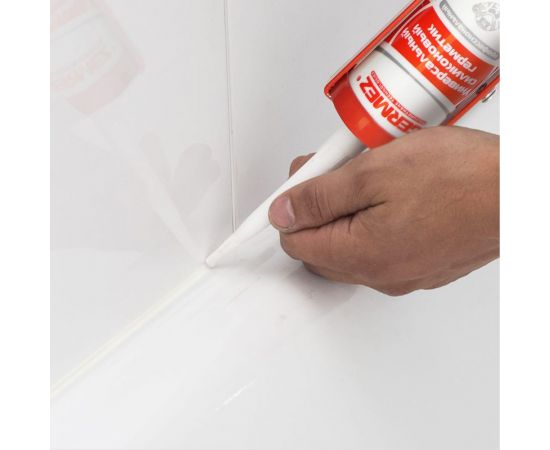 Универсальный силиконовый герметик Germez санитарный, прозрачный, 310 мл 6507150 – изображение 8