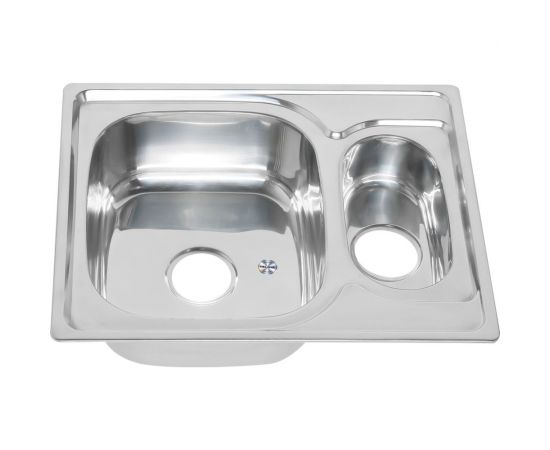 Мойка MELANA 6350S 0,8/180 1,5-я чаша врезная, прямоугольная с сифоном 226 t 10 