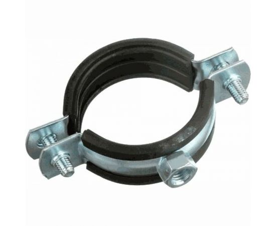 Оцинкованный хомут с резиновым уплотнителем Terma 73-80 мм (2 1/2), с гайкой, М10 24036 28718 