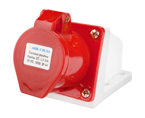 Стационарная розетка АБК-СИЛА HT- 114 16А 3Р+РЕ 380В IP-44 2шт. 2711402 
