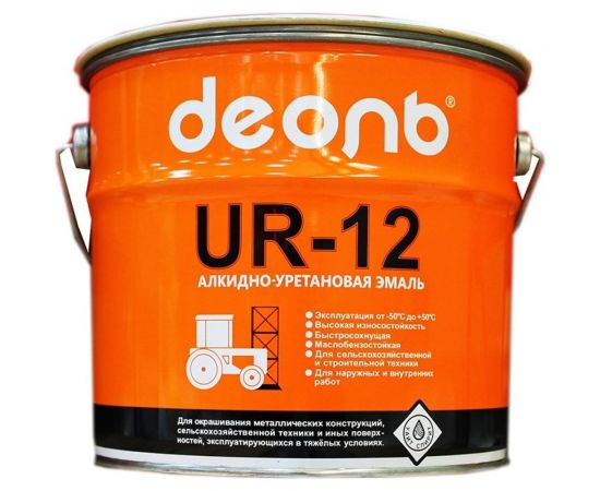 Быстросохнущая автоспецэмаль ДЕОЛЬ UR-12 защитная, глянцевая UR12H3 