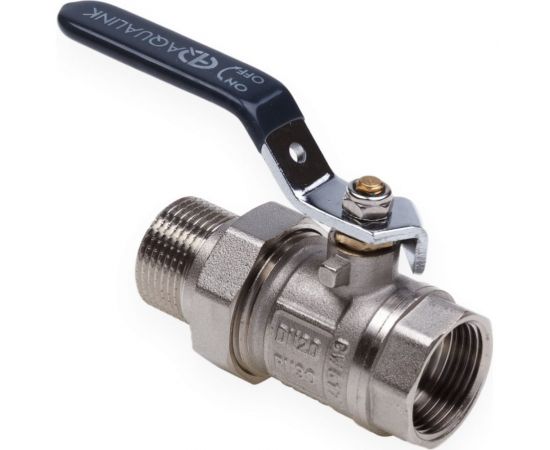 Шаровой кран со сгоном AQUALINK вн-нар 1/2 U ручка 1169 