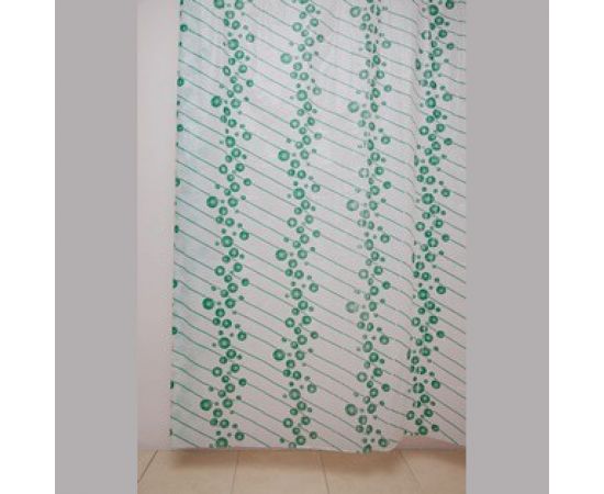 Штора для ванной Delphinium WS-804 А-1 зеленая, 180х180 104040 