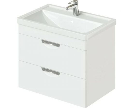 Тумба IKA с раковиной Адель 70 подвесная, белый глянец 4627189087149 