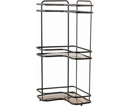 Полка SWENSA TERMO угловая, 27х27х62 см, 3 яруса, черный, металл/пластик SWR-1004-03-BLK 