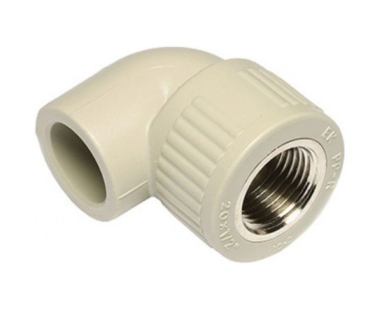 Угольник RTP PN25 комбинированный, внутренняя резьба, D25х3/4 мм, серая 11041 